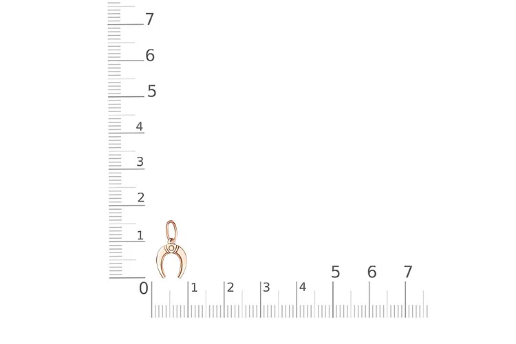 Подвеска Подкова из красного золота без вставок