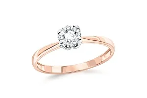 Кольцо Малинка из красного золота с 9 бриллиантами