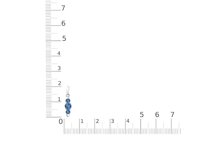 Подвеска из белого золота с 3 топазами лондон