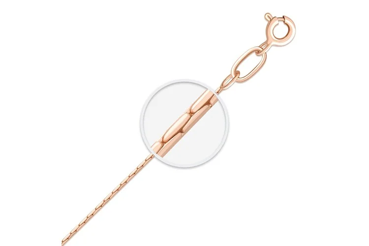 Цепь плетение якорь сколоченный ⌀ нити 0,40 мм  из красного золота