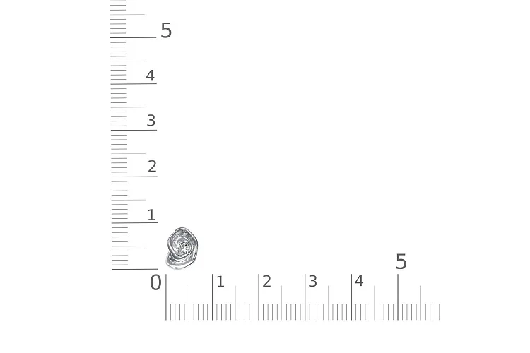 Подвеска Цветок из белого золота с фианитом