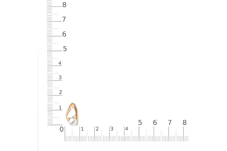 Подвеска из красного золота с жемчугом