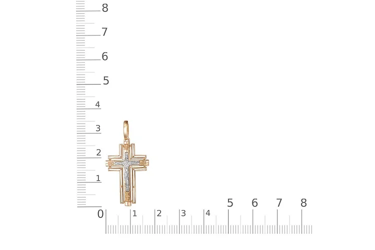 Крест из красного золота без вставок