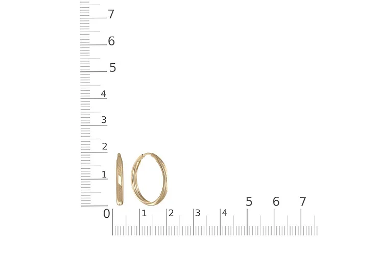 Серьги-конго из жёлтого золота без вставок