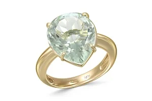 Кольцо из жёлтого золота с аметистом