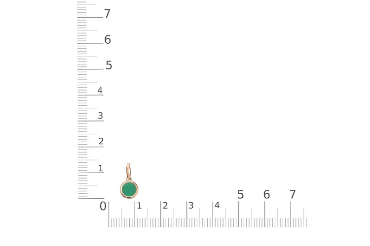 Подвеска из красного золота с агатом