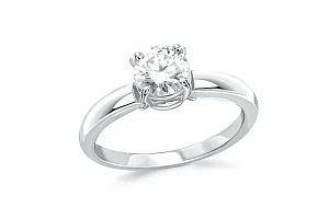 Кольцо из белого золота с муассанитом