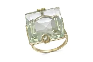 Кольцо из жёлтого золота с аметистом