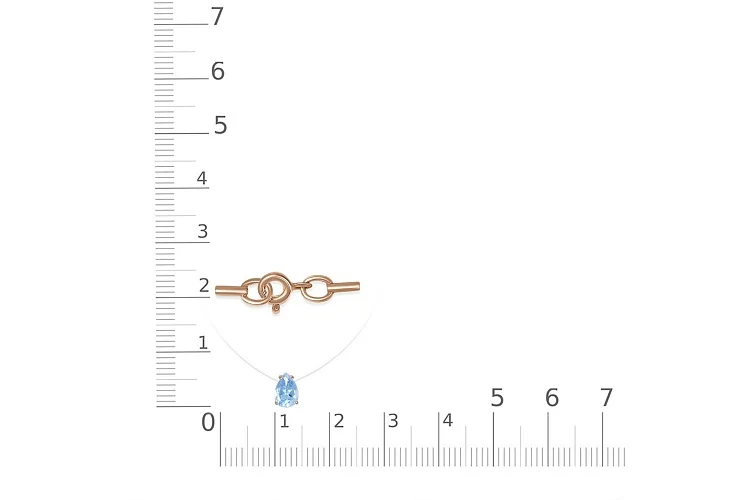 Колье из красного золота с топазом sky