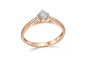 Кольцо из красного золота с бриллиантом