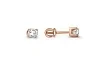 Серьги-пусеты из красного золота с 2 кристаллами swarovski