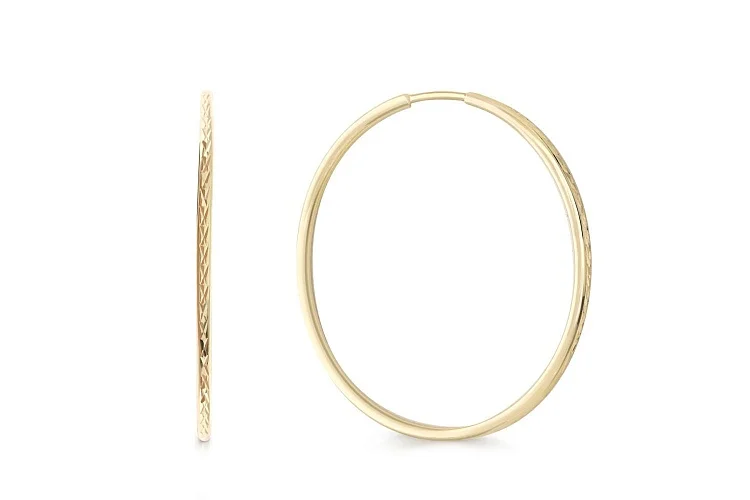 Серьги-конго из жёлтого золота без вставок