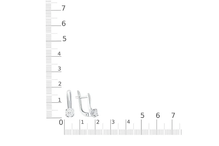 Серьги Малинки из белого золота с 18 бриллиантами