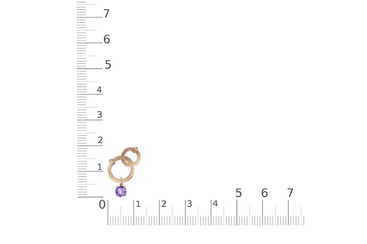 Колье Круг из красного золота с аметистом