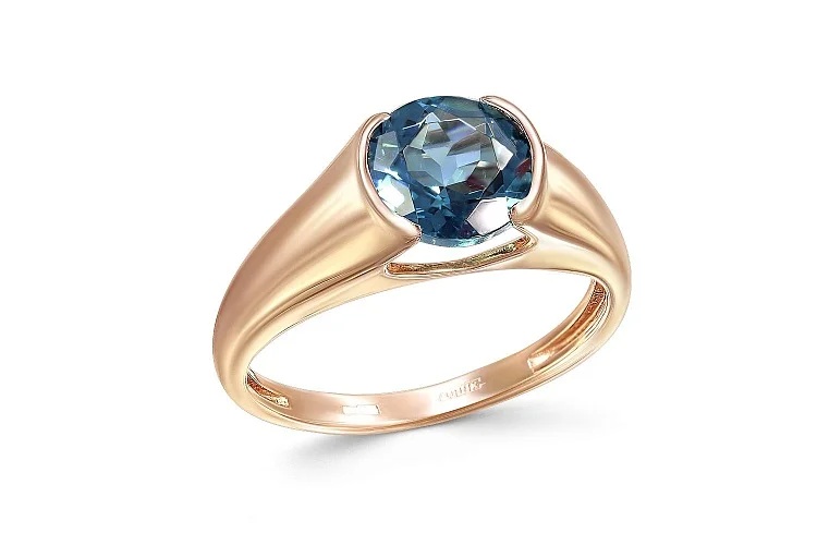 Кольцо из красного золота с топазом лондон