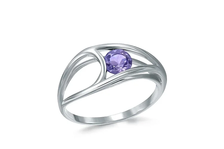 Кольцо из белого золота с наноситалом