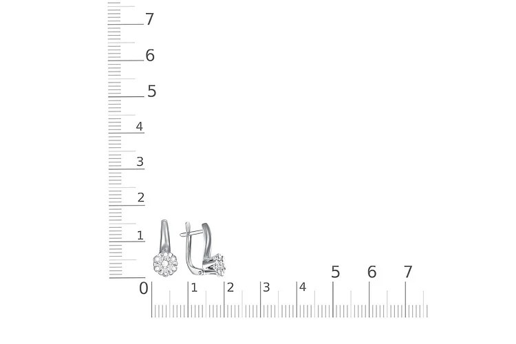 Серьги Малинки из белого золота с 14 бриллиантами