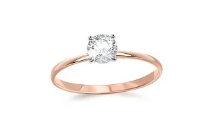 Кольцо из красного золота с кристаллом swarovski