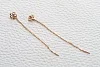 Серьги-продёвки Цветы из красного золота без вставок