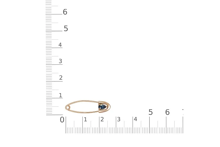 Булавка из красного золота с топазом лондон