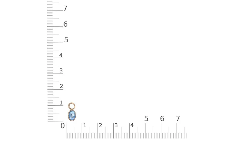 Подвеска серёг-трансформеров из красного золота с топазом swiss