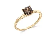 Кольцо из жёлтого золота с раухтопазом