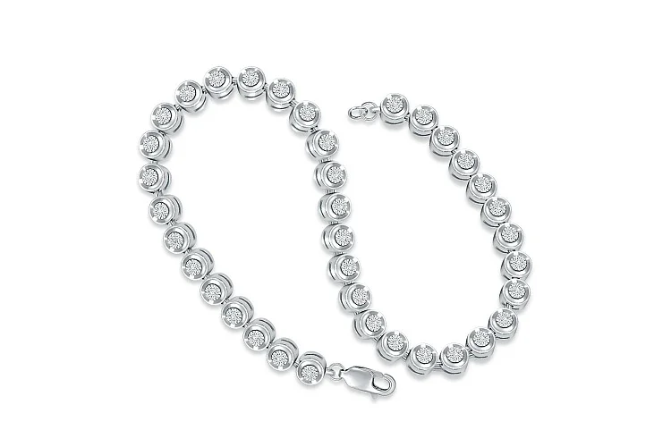 Браслет Дорожка из белого золота с 36 бриллиантами