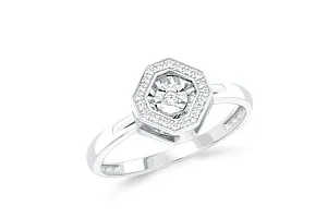 Кольцо из белого золота с 21 бриллиантами