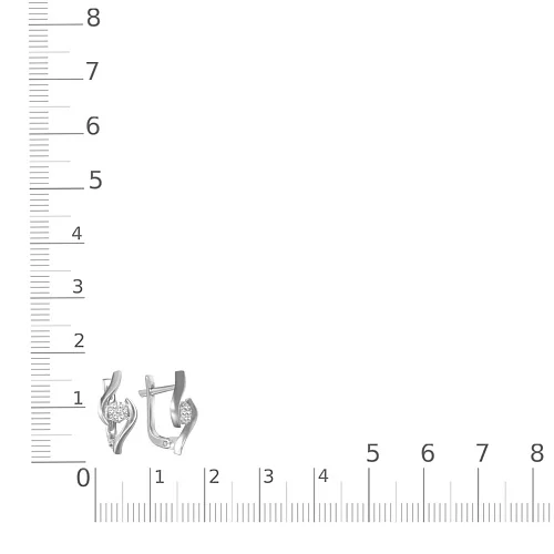Серьги из белого золота с 14 бриллиантами