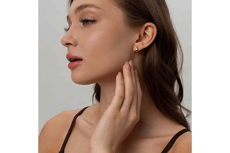 Основа серёг-трансформеров из красного золота без вставок