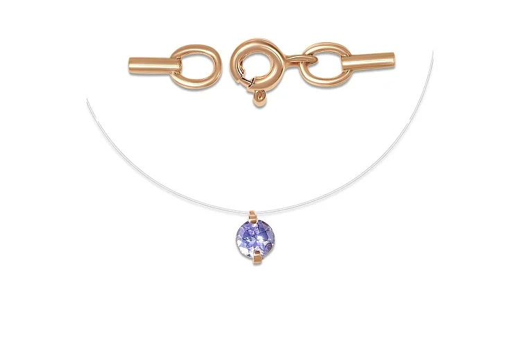 Колье из красного золота с танзанитом