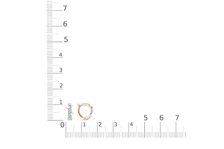 Серьги из красного золота с 12 фианитами