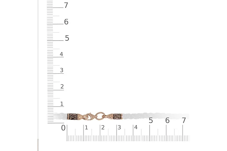 Шнур с замком из красного золота