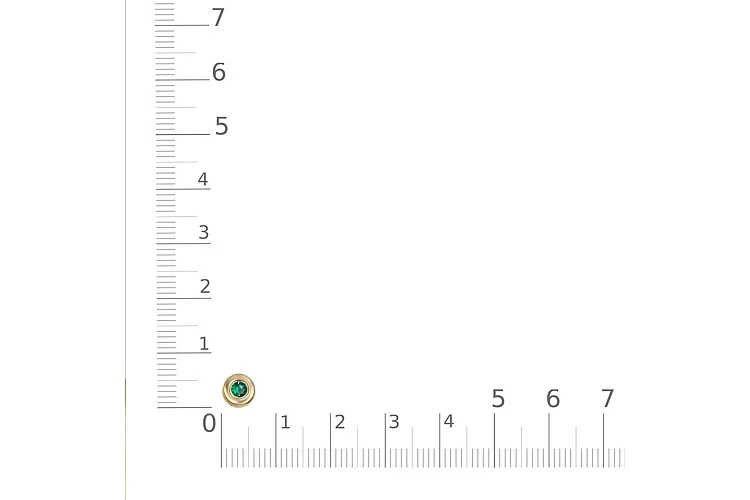 Подвеска Круг из жёлтого золота с изумрудом