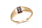 Кольцо из красного золота с александритом