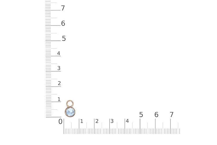 Подвеска серёг-трансформеров из красного золота с топазом sky