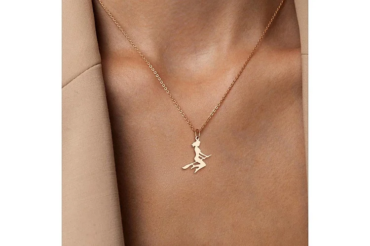 Подвеска Ведьма из красного золота без вставок