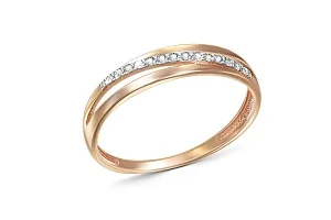 Кольцо Дорожка из красного золота с 14 бриллиантами