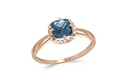Кольцо из красного золота с топазом лондон