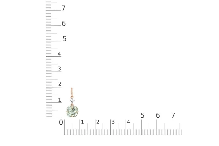 Подвеска Цветок из красного золота с аметистом и фианитом