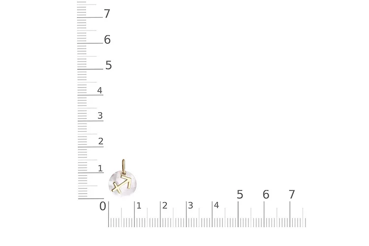 Подвеска Стрелец из жёлтого золота с перламутром
