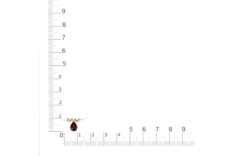 Колье из красного золота с гранатом