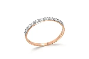 Кольцо Дорожка из красного золота с 13 фианитами