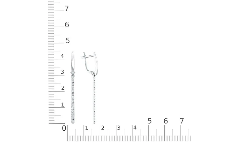 Серьги из белого золота с 42 бриллиантами