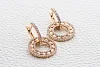 Серьги Круги из красного золота с 168 фианитами