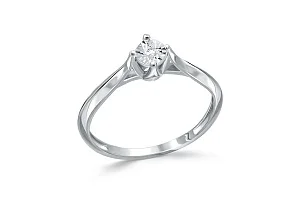 Кольцо из белого золота с бриллиантом