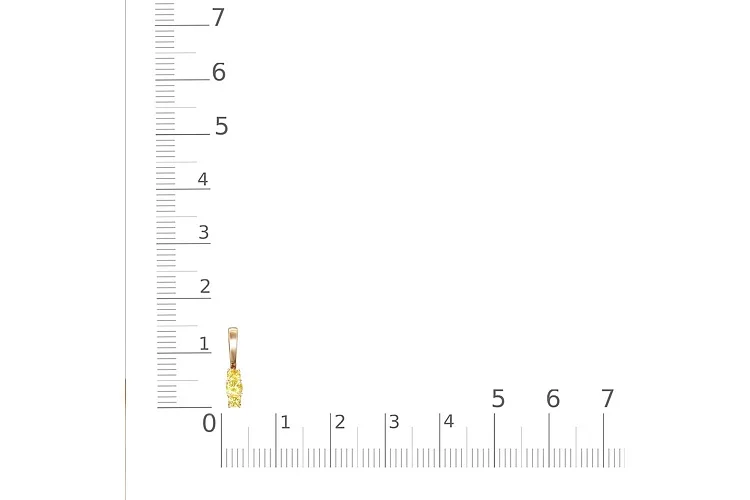 Подвеска из красного золота с 3 фианитами