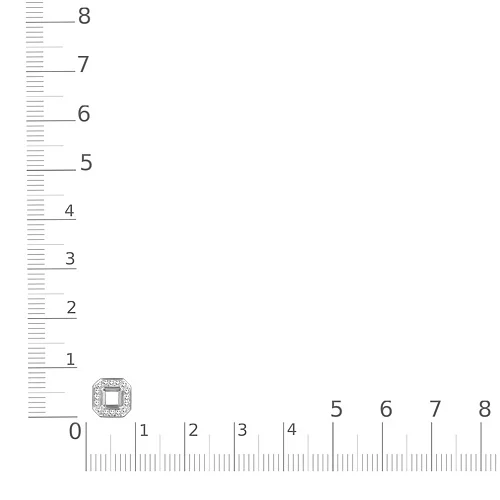 Подвеска из белого золота с 16 фианитами