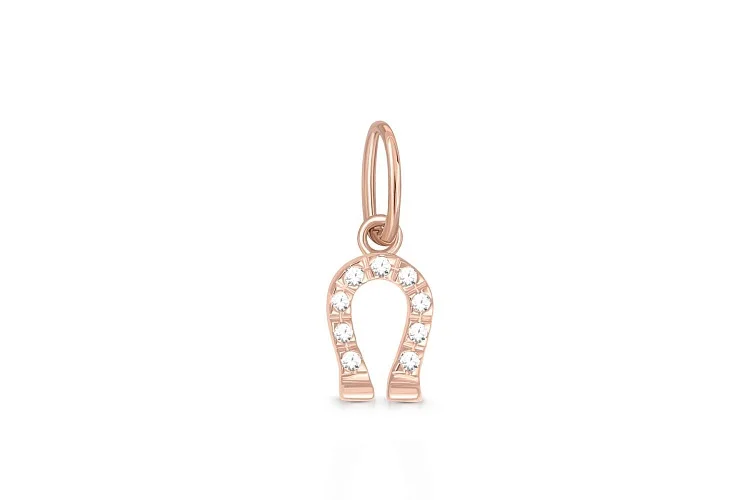 Подвеска из красного золота с 9 фианитами