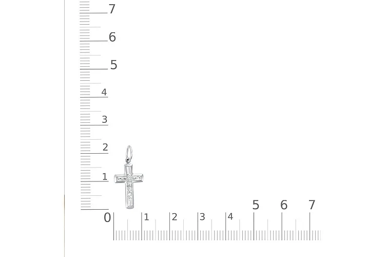 Крест из белого золота без вставок